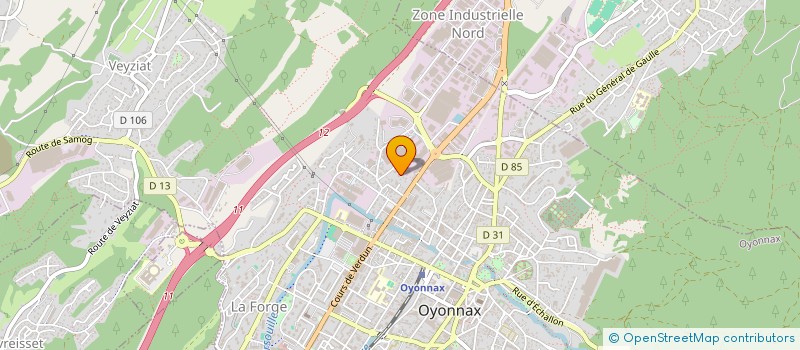 localisation de l'entreprise RHONE ALPES AMENAGEMENT à OYONNAX
