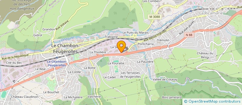 localisation de l'entreprise RHONE ALPES ASSISTANCE ET RECOUVREMENT  LE CHAMBON-FEUGEROLLES