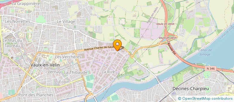 localisation de l'entreprise RHONE ALPES CAOUTCHOUC à VAULX-EN-VELIN