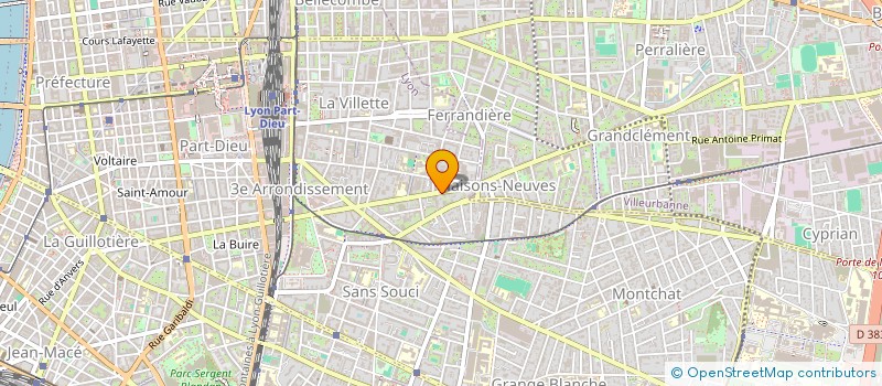 localisation de l'entreprise RHONE ALPES CONSEIL DIFFUSION à LYON