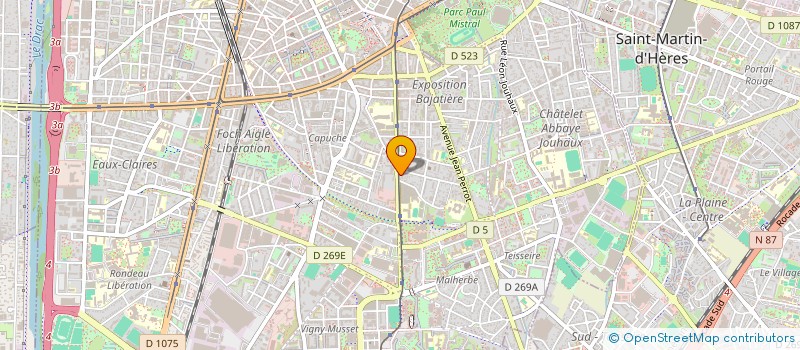 localisation de l'entreprise RHONE ALPES CONTACT à GRENOBLE
