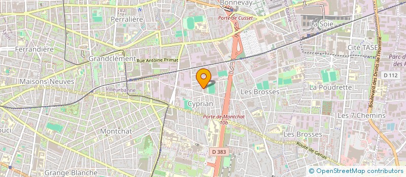 localisation de l'entreprise RHONE ALPES DECO  VILLEURBANNE