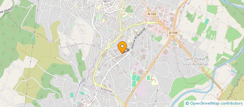 localisation de l'entreprise RHONE ALPES DEVELOPPEMENT  AUBENAS