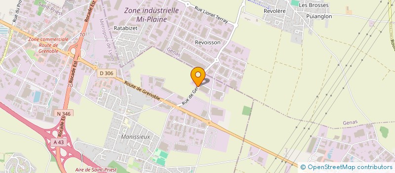 localisation de l'entreprise RHONE-ALPES DISTRIBUTION  SAINT-PRIEST