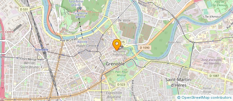 localisation de l'entreprise RHONE ALPES ENVIRONNEMENT  GRENOBLE