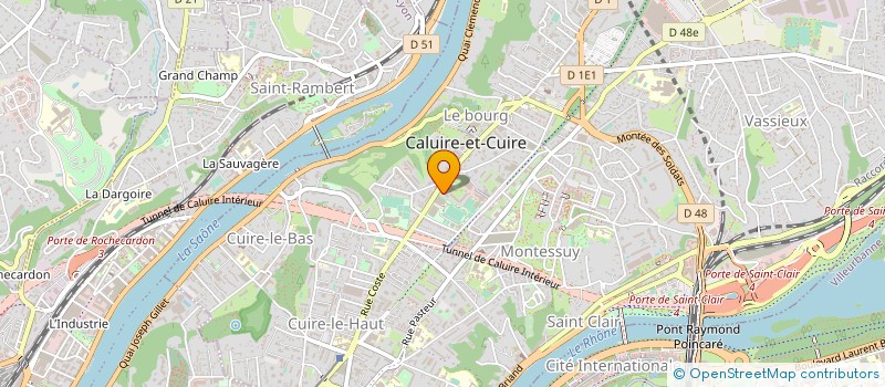 localisation de l'entreprise RHONE ALPES EVENTS à CALUIRE-ET-CUIRE