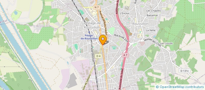 localisation de l'entreprise RHONE ALPES FACADES 38 à ROUSSILLON