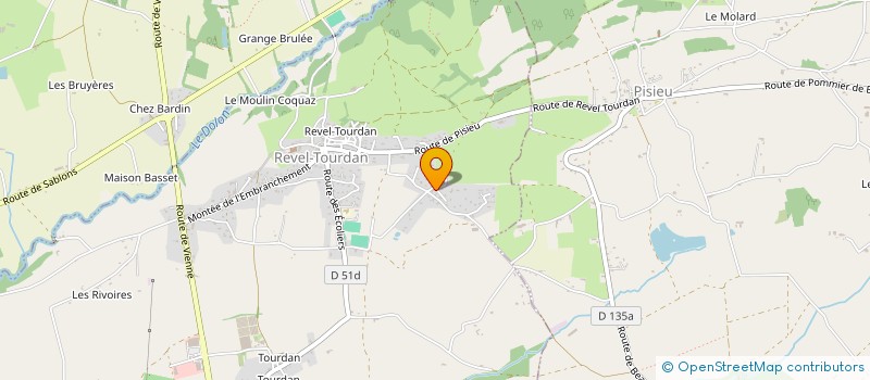 localisation de l'entreprise RHONE ALPES FINANCEMENT  REVEL-TOURDAN