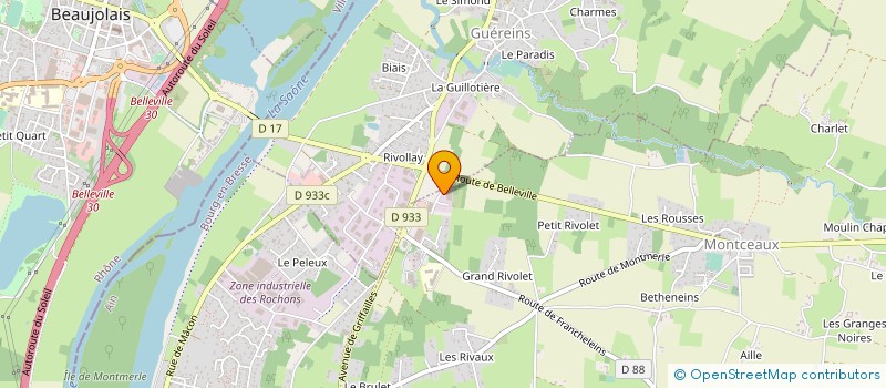 localisation de l'entreprise RHONE ALPES FLEXIBLES à MONTCEAUX