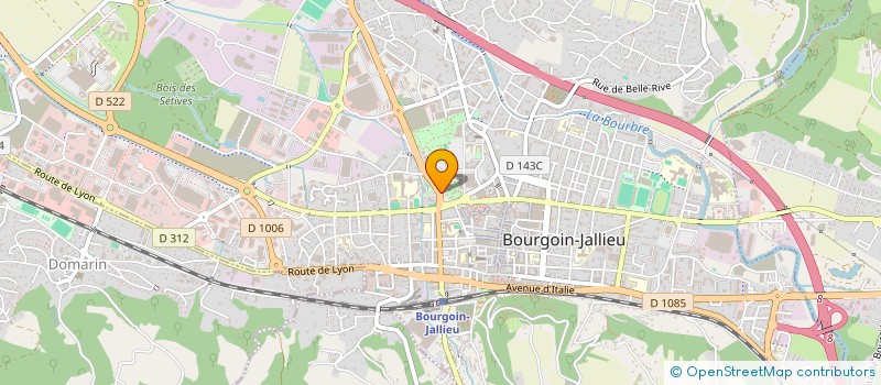 localisation de l'entreprise RHONE ALPES FONTES à BOURGOIN-JALLIEU