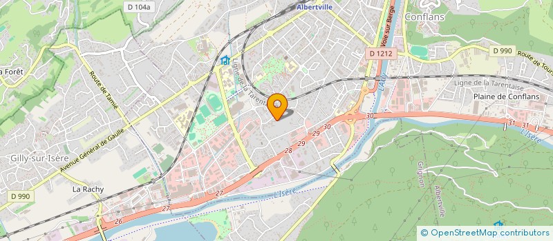 localisation de l'entreprise RHONE ALPES MACONNERIE GENERALE à ALBERTVILLE