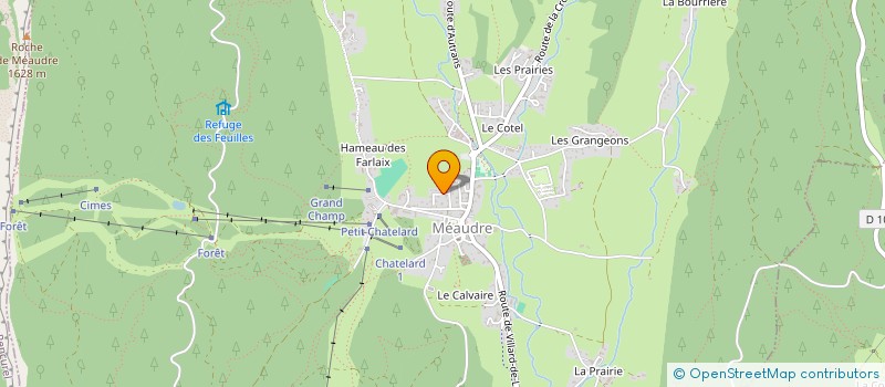 localisation de l'entreprise RHONE-ALPES NORDIQUE  AUTRANS-MEAUDRE EN VERCORS