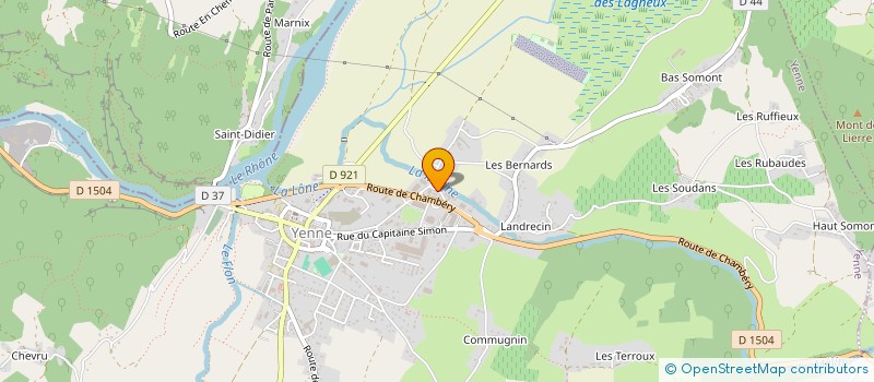 localisation de l'entreprise RHONE ALPES PEINTURES  YENNE