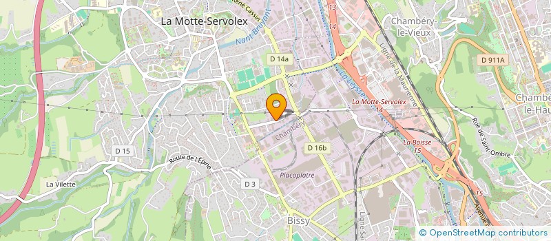 localisation de l'entreprise RHONE ALPES PNEUMATIQUES  LA MOTTE-SERVOLEX