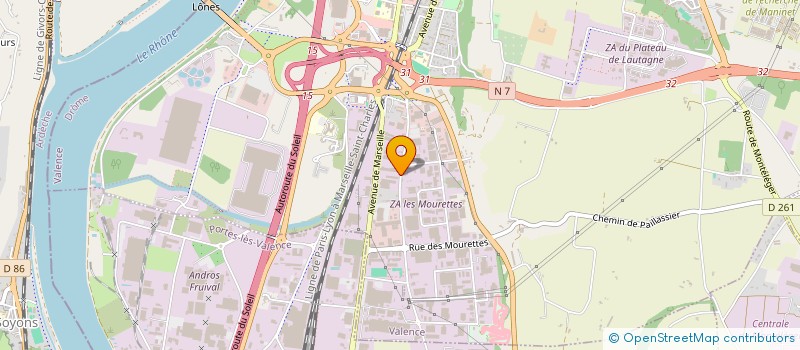 localisation de l'entreprise RHONE ALPES PROTECTION TELESURVEILLANCE à VALENCE