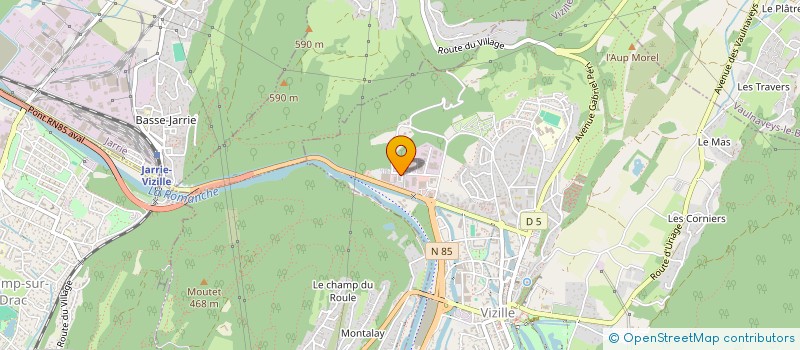 localisation de l'entreprise RHONE ALPES SERVICES à VIZILLE