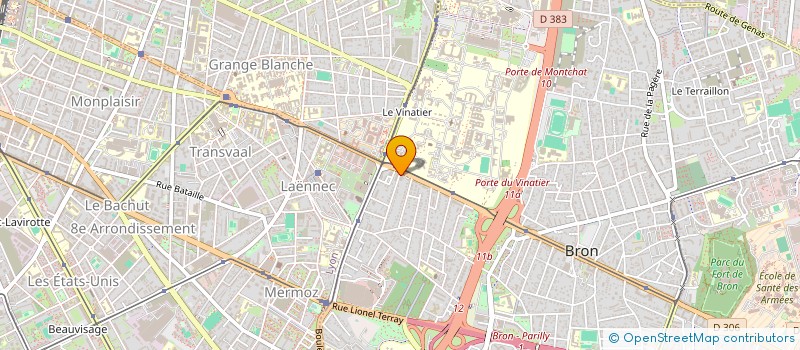 localisation de l'entreprise RHONE ALPES TELECOM SERVICES  BRON