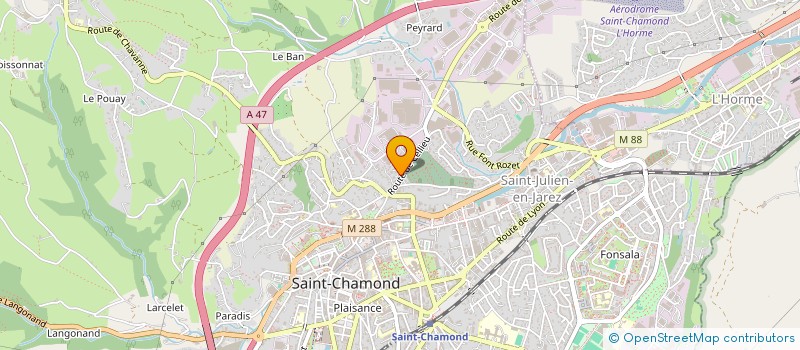 localisation de l'entreprise RHONE ALPES TRAJECTOIRE à SAINT-CHAMOND