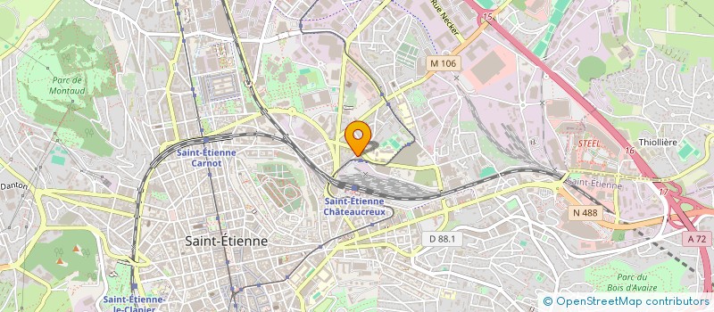 localisation de l'entreprise RHONE ALPES TRAVAUX PUBLICS à SAINT-ETIENNE