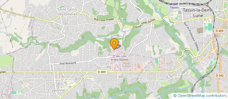 localisation de l'entreprise RHONE ASSISTANCE  CRAPONNE