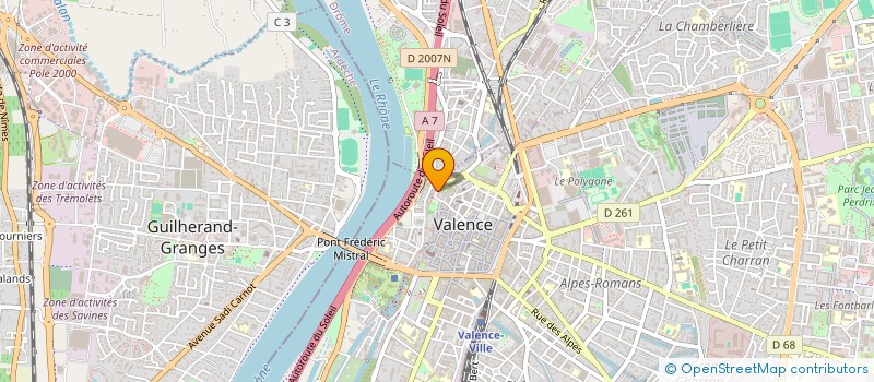localisation de l'entreprise RHONE COURTAGE BATEAUX à VALENCE