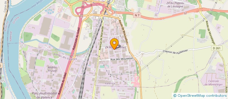 localisation de l'entreprise RHONE EMBALLAGES MANUTENTION à VALENCE