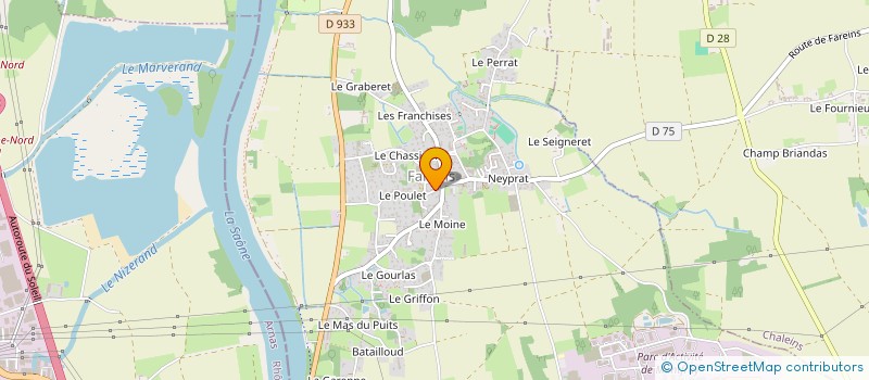 localisation de l'entreprise RHONE ET SAONE IMMOBILIER  FAREINS