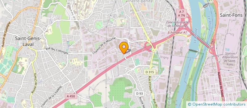 localisation de l'entreprise RHONE FLUIDE  SAINT-GENIS-LAVAL