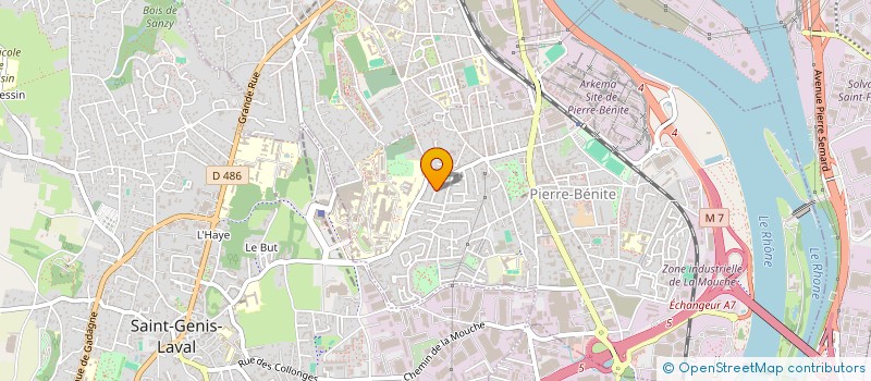 localisation de l'entreprise RHONE HYGIENE  OULLINS-PIERRE-BENITE