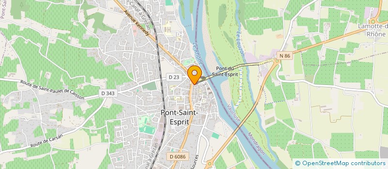 localisation de l'entreprise RHONE IMMOBILIER  PONT-SAINT-ESPRIT