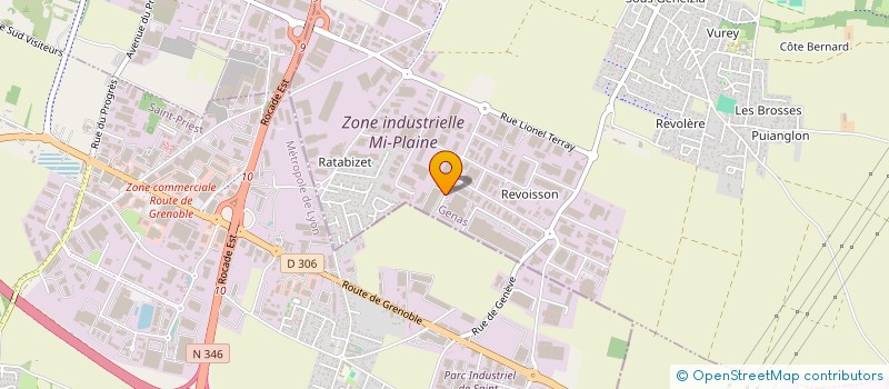 localisation de l'entreprise RHONE INGENIERIE ET INFORMATIQUE  GENAS