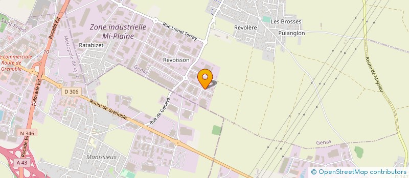 localisation de l'entreprise RHONE LEVAGE SERVICE  GENAS