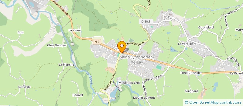 localisation de l'entreprise RHONE LOIRE SELECTION  SAINT-SYMPHORIEN-DE-LAY