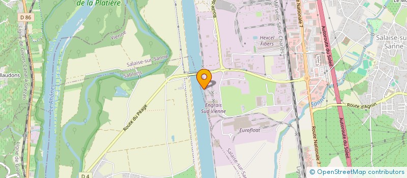 localisation de l'entreprise RHONE MODAL SHIFT VIENNE SUD SALAISE SABLONS  SALAISE-SUR-SANNE