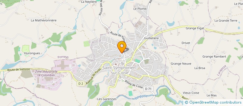 localisation de l'entreprise RHONE MULTI DIAG  SAINT-SYMPHORIEN-SUR-COISE