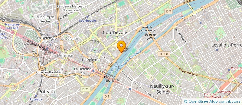 localisation de l'entreprise RHONE POULENC INFORMATIQUE à COURBEVOIE