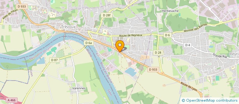localisation de l'entreprise RHONE-SAONE TRAV'EAU à TREVOUX