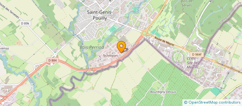 localisation de l'entreprise RHONE TELECOM à SAINT-GENIS-POUILLY