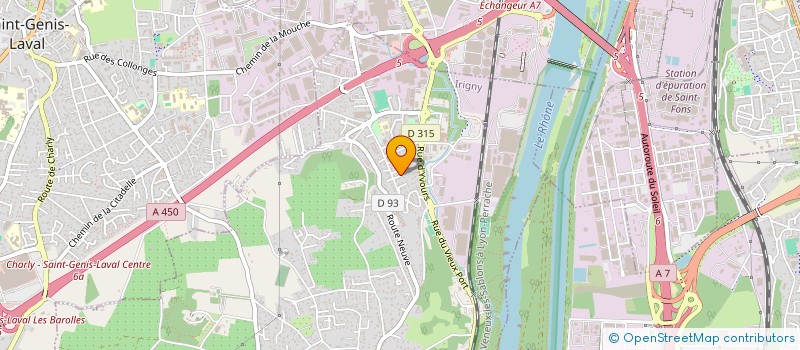 localisation de l'entreprise RHONESERVICES  IRIGNY