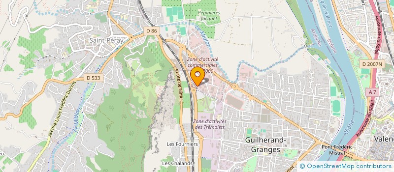 localisation de l'entreprise RHONETEX à SAINT-PERAY