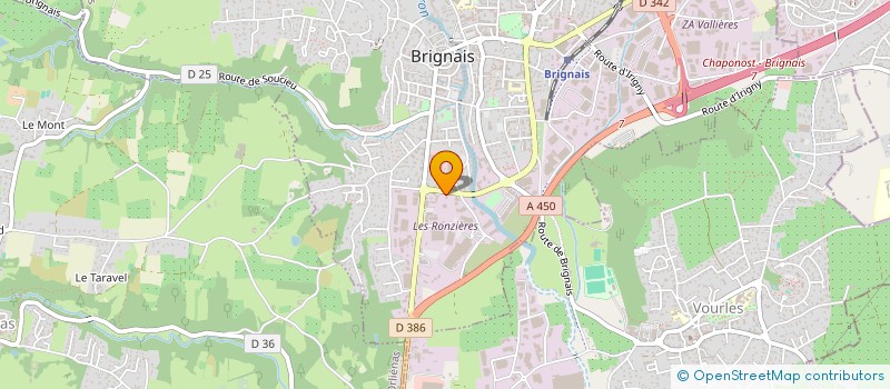 localisation de l'entreprise RHONIBAT à BRIGNAIS