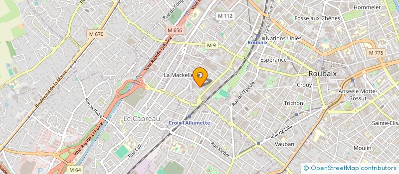 localisation de l'entreprise RHT  ROUBAIX