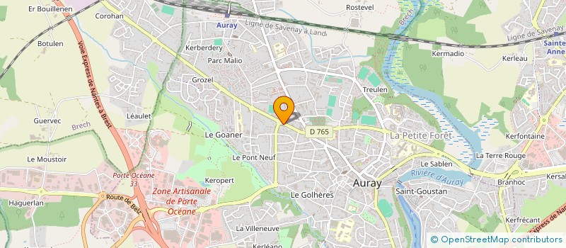 localisation de l'entreprise RHUMATO-ALRE à AURAY