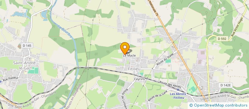 localisation de l'entreprise RHUMATOSPORT L'ALLIANCE DU SPORT ET DU RHUMATISME  LES ABRETS-EN-DAUPHINE