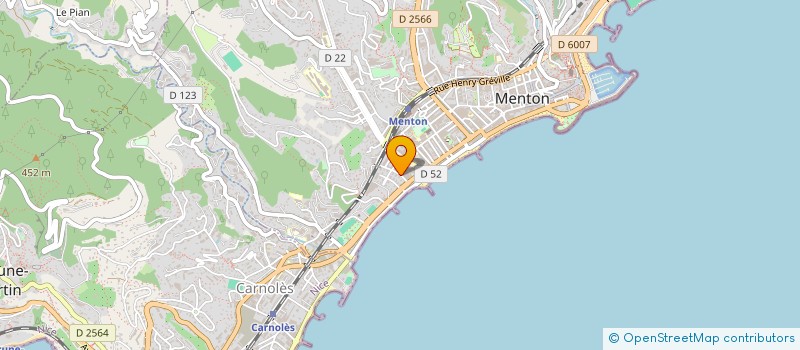 localisation de l'entreprise RHYTHM OF 50'S CLUB à MENTON