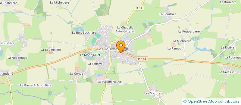 localisation de l'entreprise RIALLAND PAYSAGE  LES TOUCHES