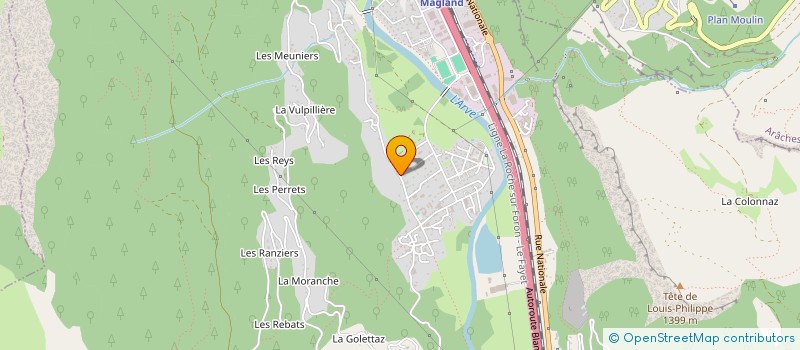 localisation de l'entreprise RIAND MARCEL ET FILS TRANSPORTS ET TERRASSEMENTS à MAGLAND