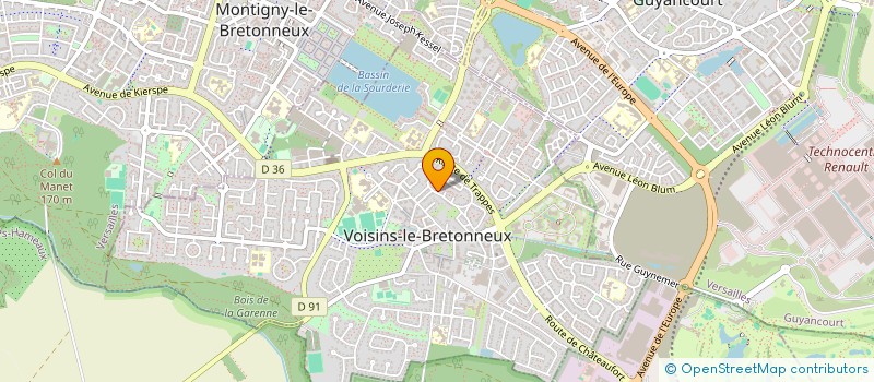 localisation de l'entreprise RIAUD CONSULTING à VOISINS-LE-BRETONNEUX
