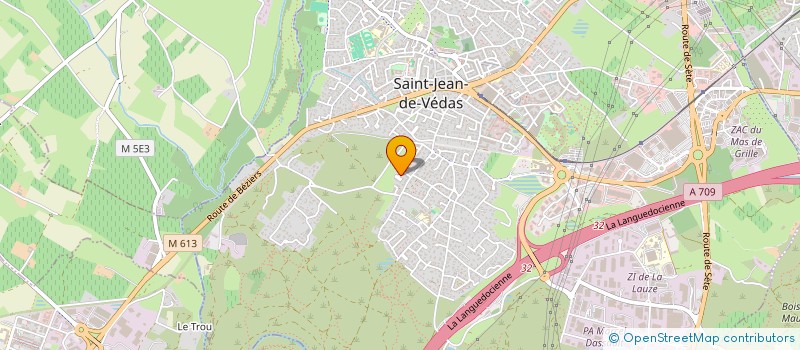 localisation de l'entreprise RIBAMBELLE - ASSOCIATION DES PARENTS D'ELEVES DU GROUPE SCOLAIRE RENE CASSIN A SAINT JEAN DE VEDAS  SAINT-JEAN-DE-VEDAS