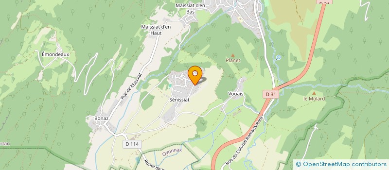 localisation de l'entreprise RIBASTONE à DORTAN